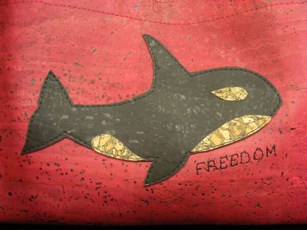 Sac bandoulière-Freedom-sac en liège-sac vegan-maroquinerie française-artisanat éthique Orque