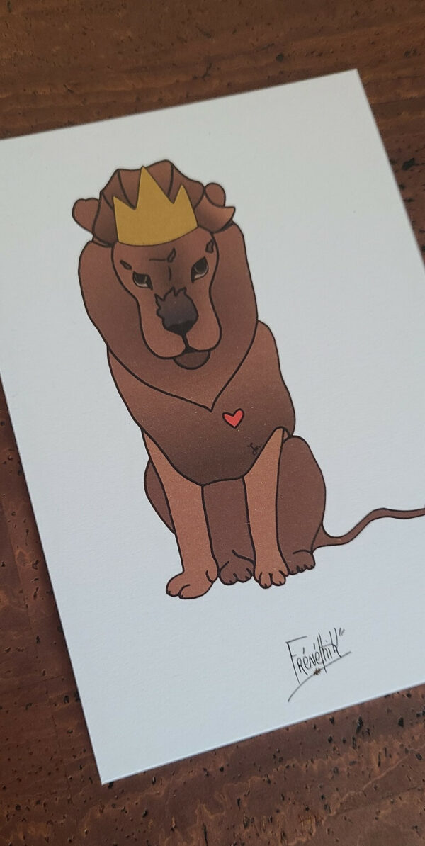 Carte illustrée - Lion- Jon - animaux de cirque (2)