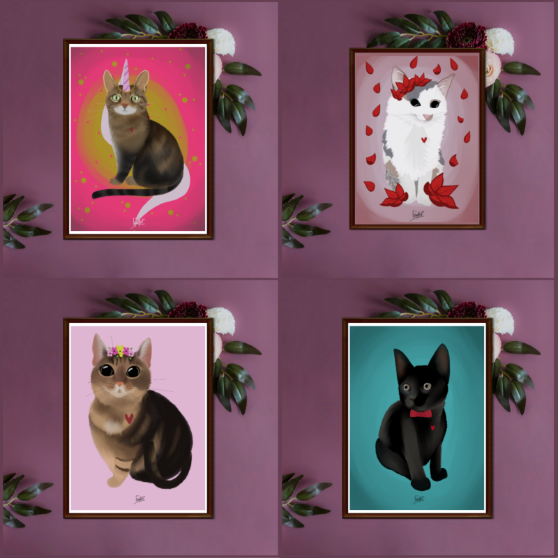 affiche A4 chats-cats-mignon-enfant-artisanat français (1)